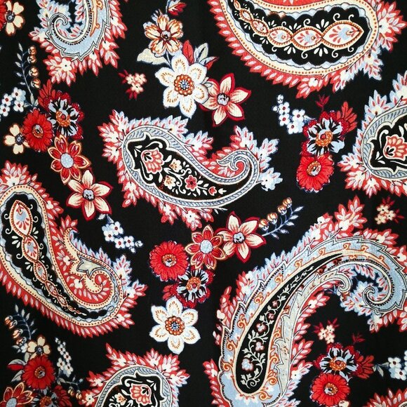 J. Jill Sleeveless Paisley Print Split Back Layered Long Tunic Top Size L - Picture 6 of 6